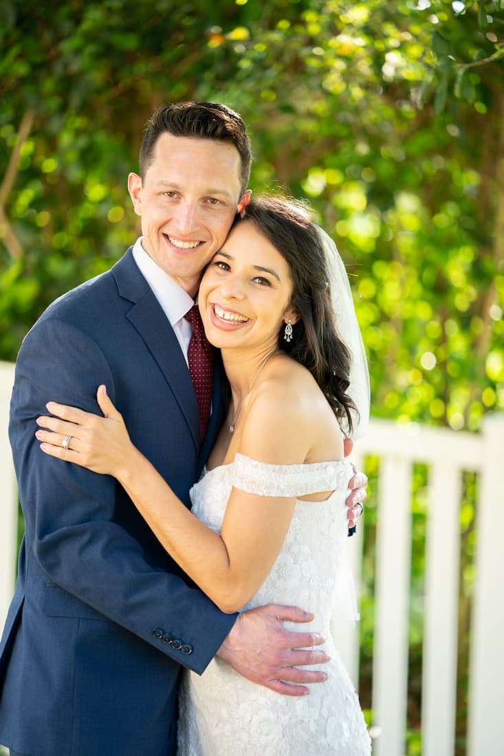 Laura and Bobby on their wedding day